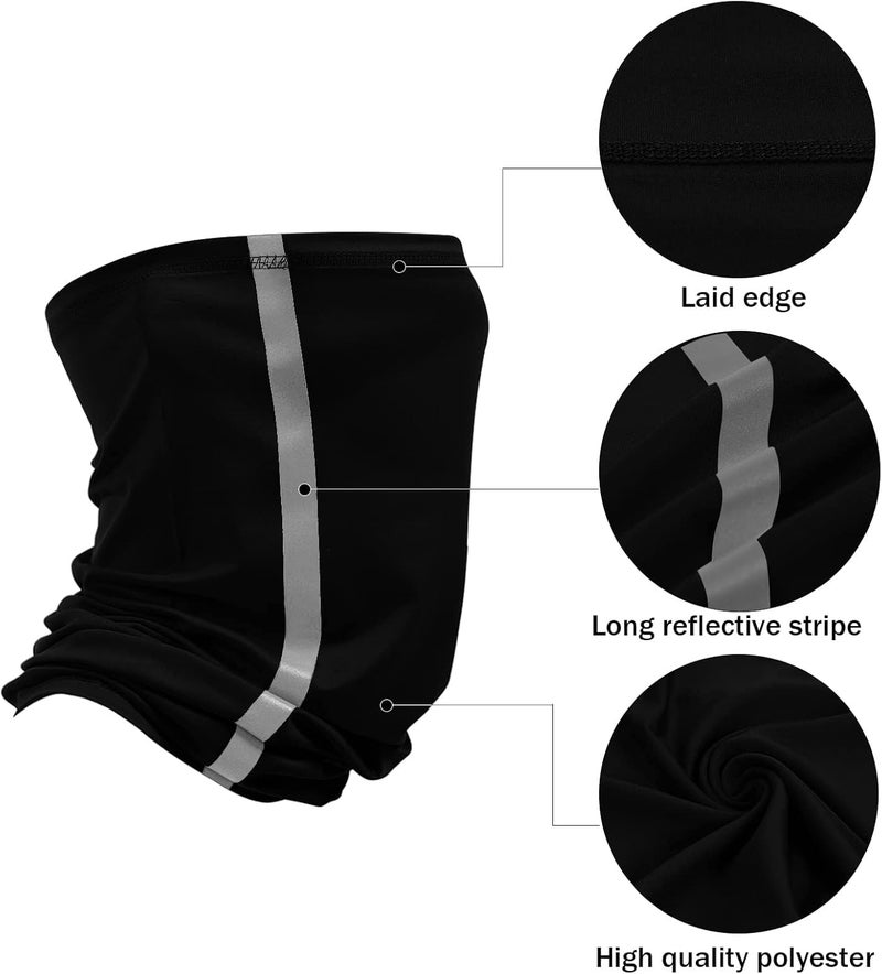 TCCFCCT Full Brim Mesh Neck Sun Shield, High Visibility Sun Visor Neck Protection and Bandana Headband Face Scarf, Hard Hat Accessories, 2 Packs, Black - Image 2